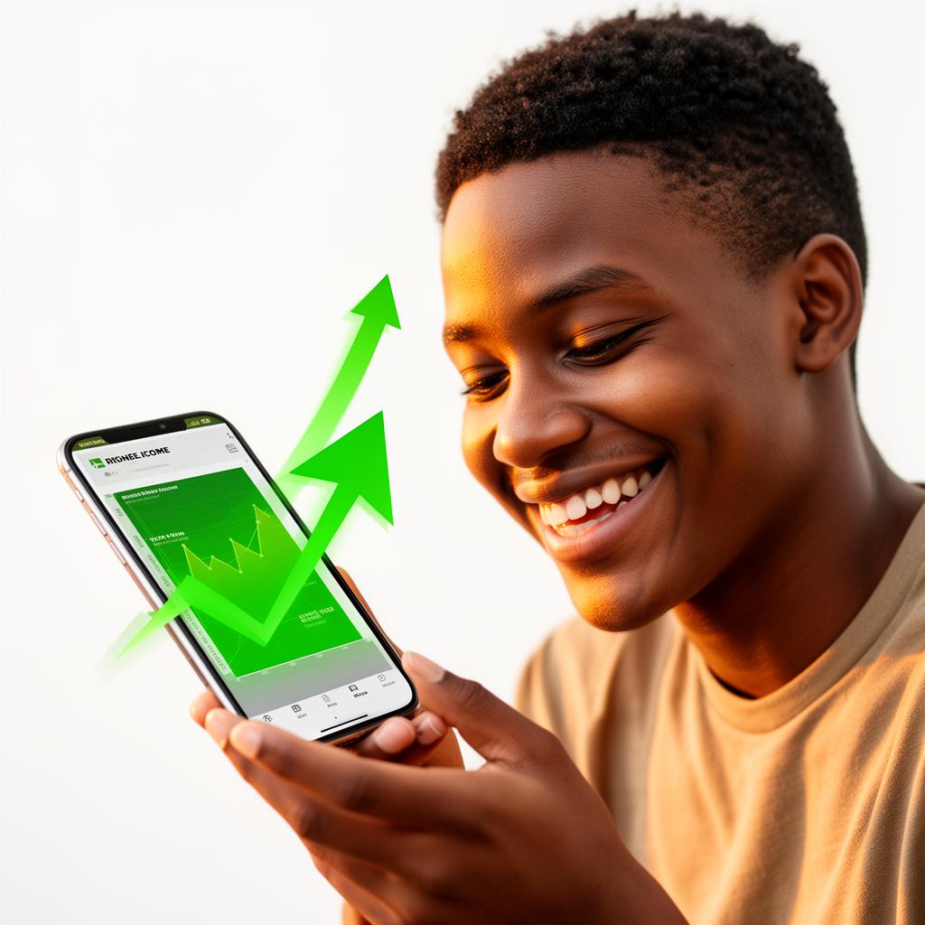 Learn Young South African earning income on smartphone